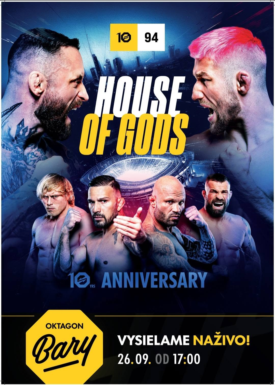 Oktagon 94 House of Gods – vysielame naživo